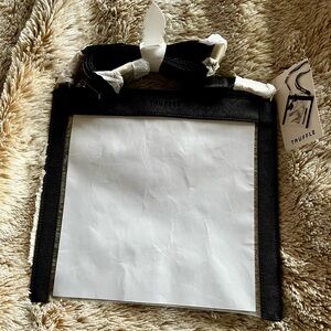 TRUFFLE CLEAR CROSSBODY BAG BLACK 100% LEATHER NWT CONCERT EVENT BAG